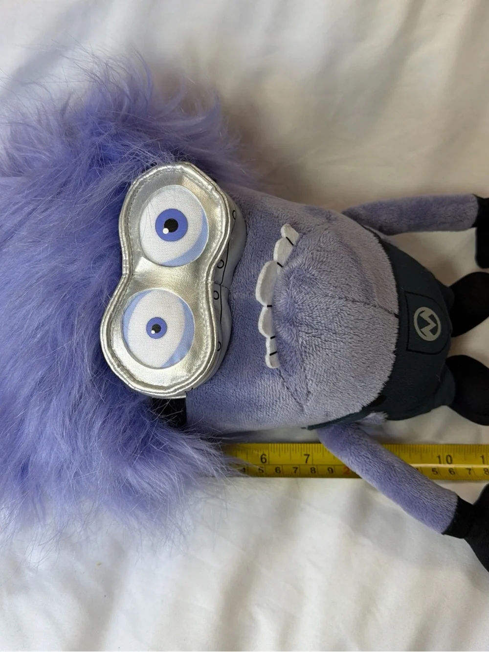 Evil Purple Minion Plush With Goggles 12” Tall Despicable Me Universal Studios